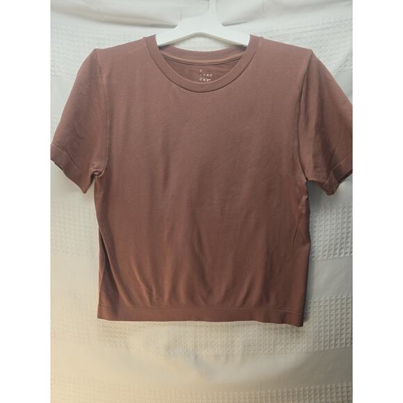 a new day Tops - A New Day Tshirt Womens Size XXL Short Sleeve Brown 6083